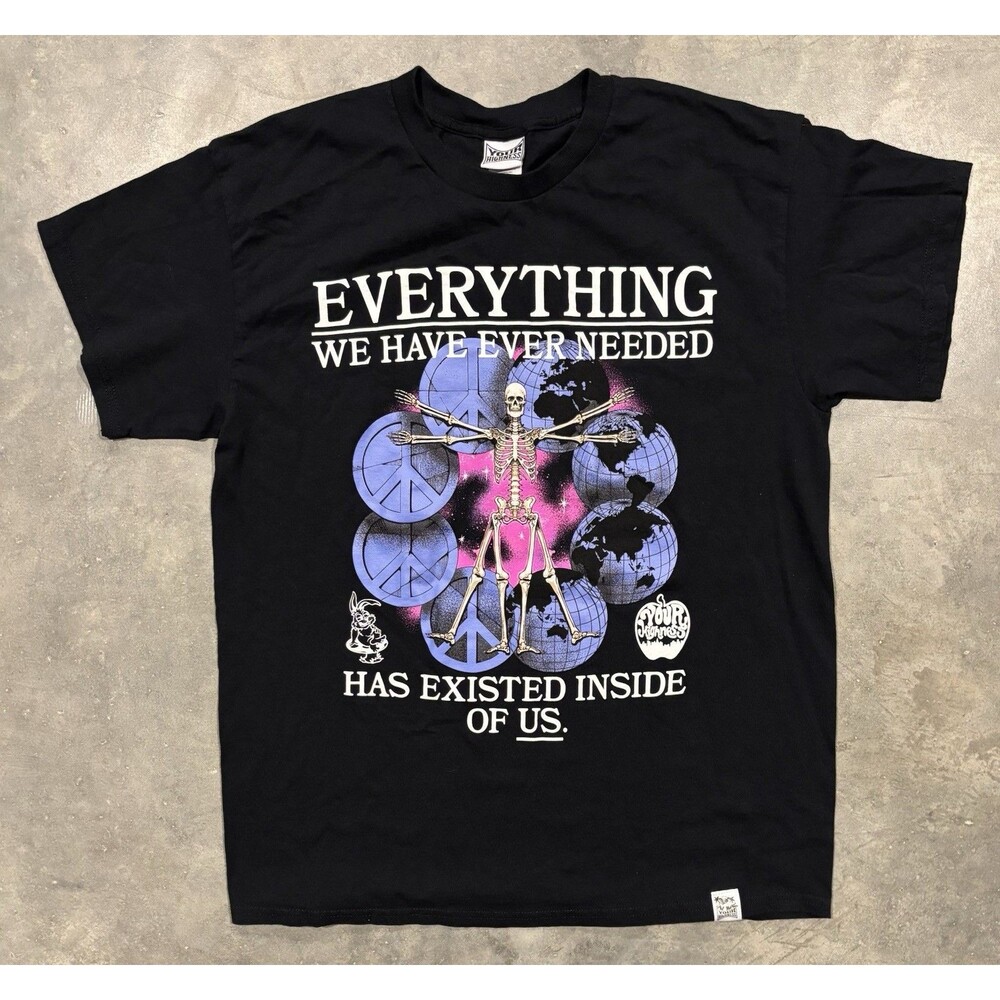 Your Highness Graphic Shirt Adult Large Skeleton T-Shirt Black